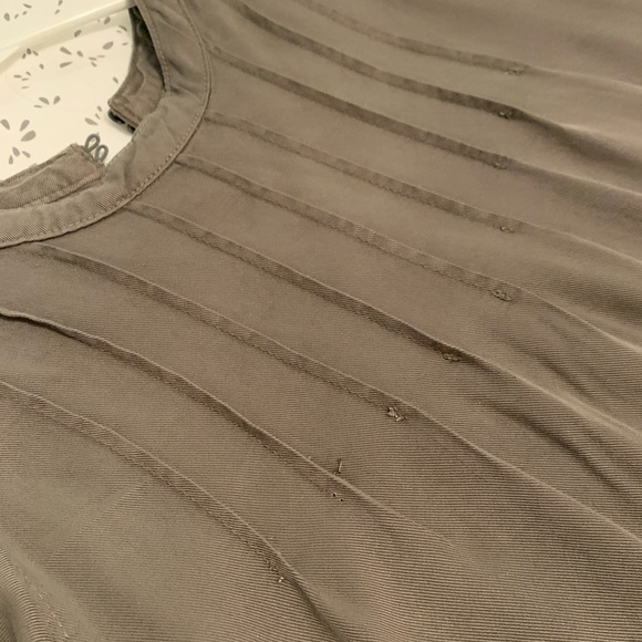 Olive green cotton swing dress - Picture 7 of 8